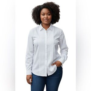 Diane Von Furstenberg pleated long sleeve shirt
